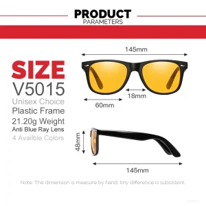 Classic Night Vision Blue Light Blocking Glasses Men Square Computer Eye Protection Eyeglasses Gaming Women Orange Eyewear 5