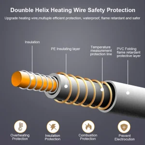 Electric Blanket 220V Thicker Automatic Thermostat Electric Heating Blanket Body Warmer Thermal Mattress for Room Blanket heated 5