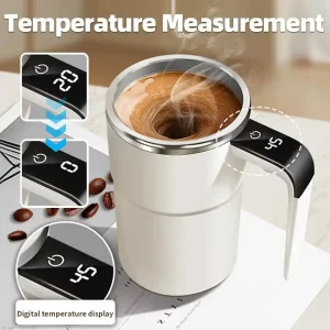 Automatic Self Stirring Magnetic Mug Coffee Self Mixing Mug USB Rechargeable Smart Thermal Cups with LCD Screen Food Safe Mug 1