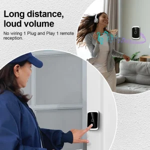 Smart Wireless Doorbell Door Chime Kit No Socket Required 300M/984 FT Remote 38 Songs Melodies Sound Home Door Bell Battery Type 4