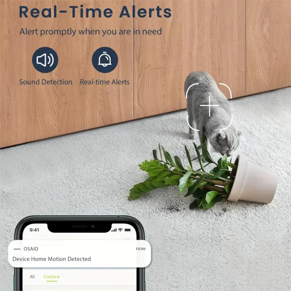 Baby Monitor Indoor Camera 2-Way Audio for Baby/Pet/Security with Remote Control Night Vision - Image 4