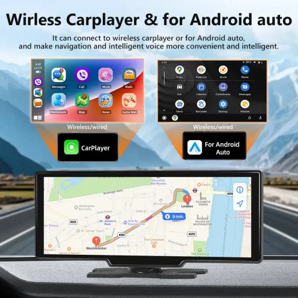 Sat Nav 10.26 inch Screen Carplay & Smart Player With GPS Voice Control - Image 3