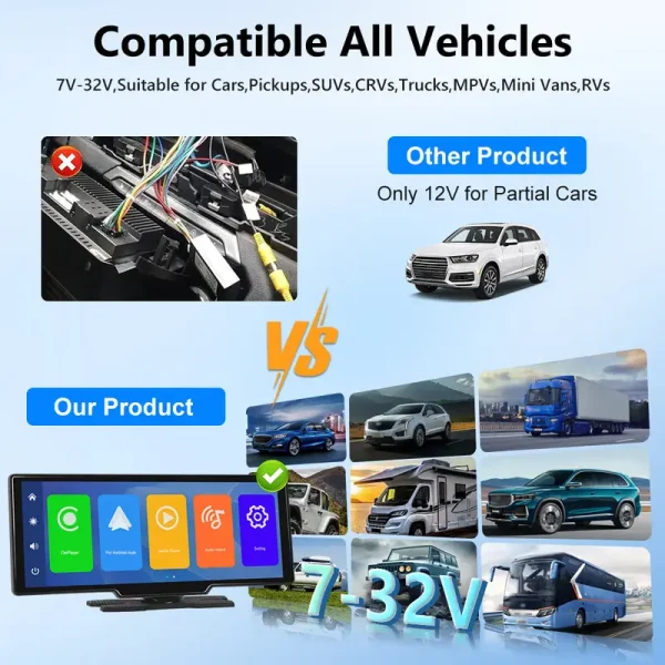 Sat Nav 10.26 inch Screen Carplay & Smart Player With GPS Voice Control - Image 8