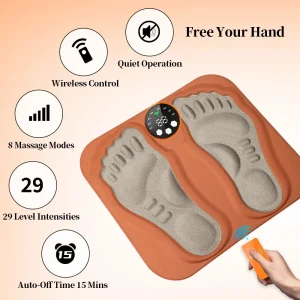 3D Smart Foot Massage Pad RF Remote Feet Massager 8 Modes 29 LevelsImprove Blood Circulation Relax Muscles Slim Legs Foot Pad 2