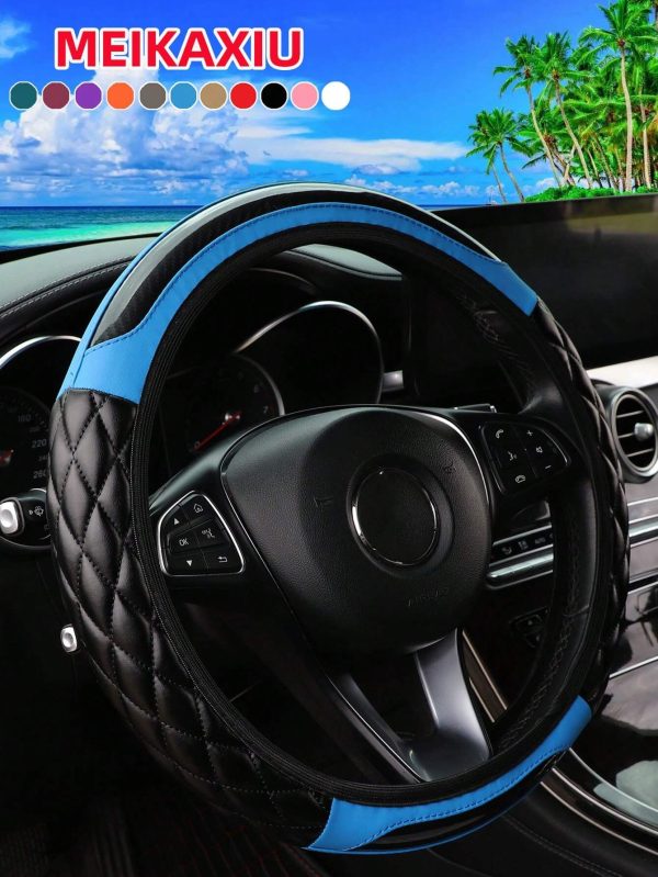 Universal Car Steering Wheel Cover Durable Material Fabulous Design Fits for Most Cars - Image 13