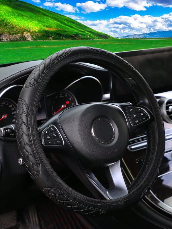 Universal Car Steering Wheel Cover Durable Material Fabulous Design Fits for Most Cars - Image 11