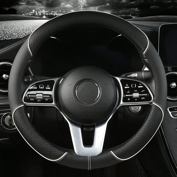 Universal Car Steering Wheel Cover Durable Material Fabulous Design Fits for Most Cars