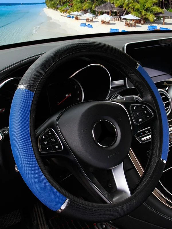 Universal Car Steering Wheel Cover Durable Material Fabulous Design Fits for Most Cars - Image 8