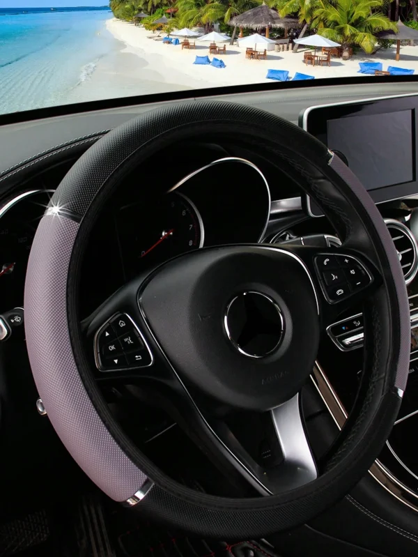 Universal Car Steering Wheel Cover Durable Material Fabulous Design Fits for Most Cars - Image 9